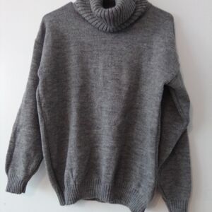 Warehouse Gray Turtleneck Sweater